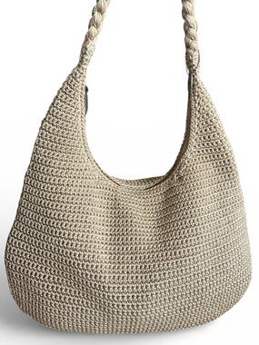The Sak 120 Crochet Hobo Bag Beige
